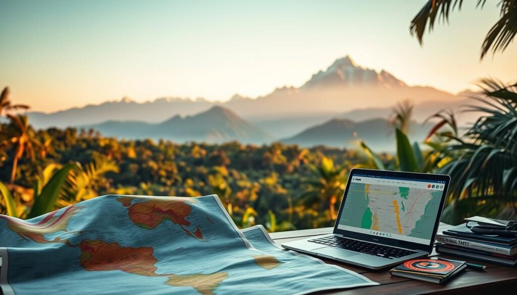 Planung einer Reise durch Südamerika