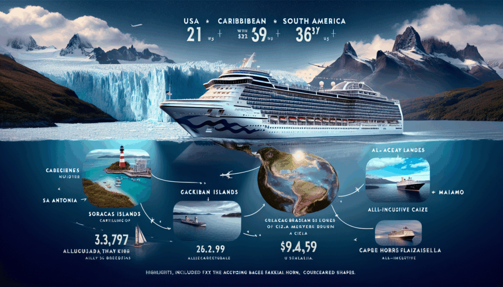 36 Tage Kreuzfahrten USA, Karibik und Südamerika – Kreuzfahrt mit der Majestic Princess von Miami bis San Antonio All Inclusive