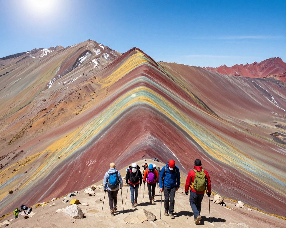 Ablauf der Wanderung Rainbow Mountain
