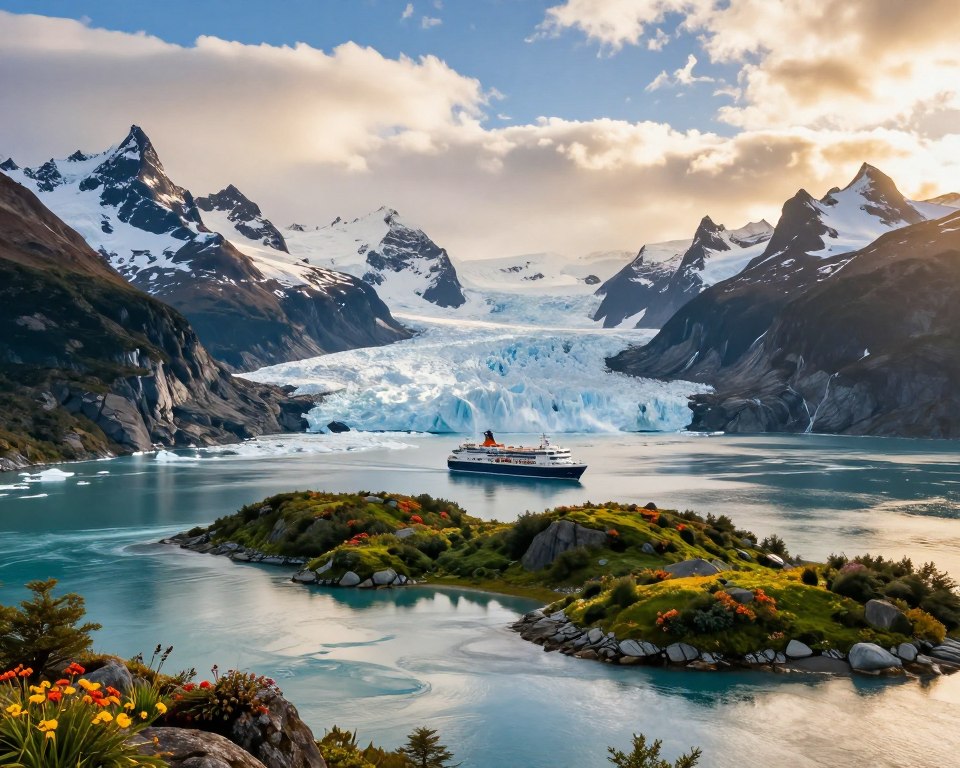 Patagonien Kreuzfahrt Landschaftspanorama Patagonien Kreuzfahrt Landschaftspanorama