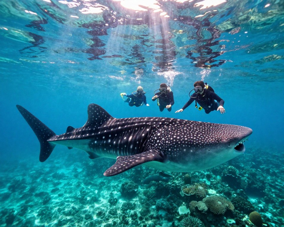 Walhai Schwimmen Holbox